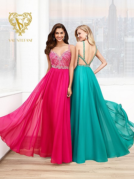 Val Stefani Prom 3018RE beaded sweetheart prom dress with strappy low back Val Stefani Prom 3018RE beaded sweetheart prom dress with strappy low back
