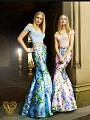 Val Stefani Prom 3060RX venise lace off-the-shoulder crop top with print mikado skirt Val Stefani Prom 3060RX venise lace off-the-shoulder crop top with print mikado skirt