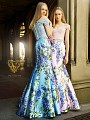 Val Stefani Prom 3060RX posh zip-up two-piece prom dress with lace sleeves Val Stefani Prom 3060RX posh zip-up two-piece prom dress with lace sleeves