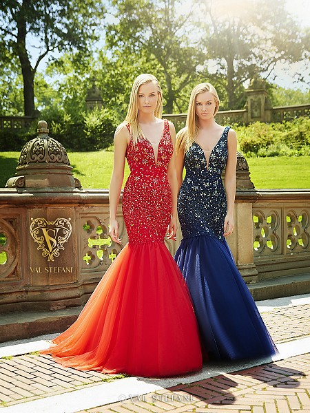 Val Stefani Prom 3072RB bejeweled sweetheart neckline with illusion inset prom dress Val Stefani Prom 3072RB bejeweled sweetheart neckline with illusion inset prom dress