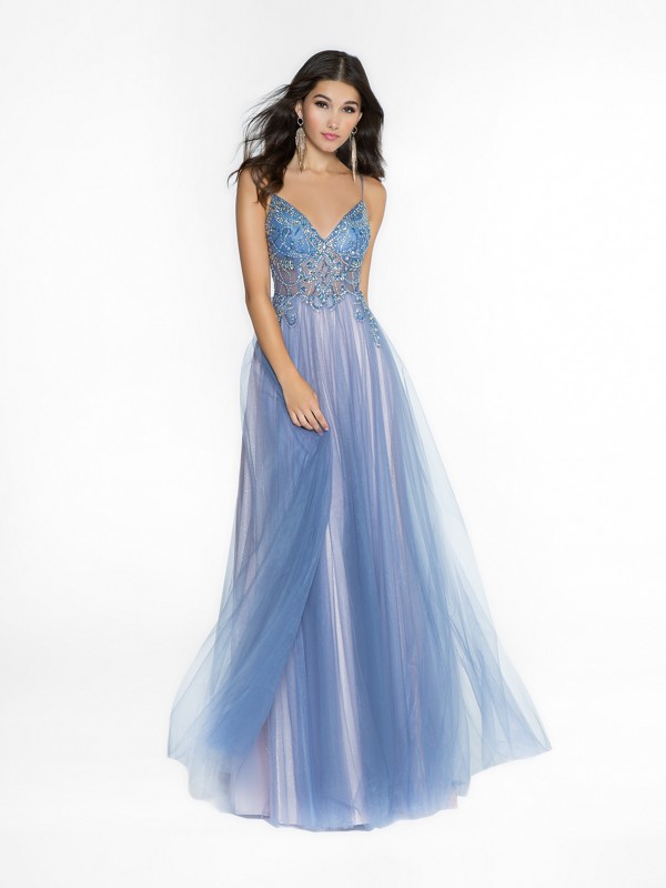Cute Mermaid Sweetheart Light Blue Sparkly Lace Prom Dresses with