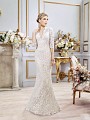 Val Stefani AMARIS style D8101 mature V-neck trumpet gown with matching sheer lace 3/4 sleeves Val Stefani AMARIS style D8101 mature V-neck trumpet gown with matching sheer lace 3/4 sleeves
