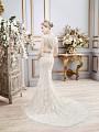 Val Stefani CASSIEL style D8102 buttoned illusion back wedding dress with classic sweep train Val Stefani CASSIEL style D8102 buttoned illusion back wedding dress with classic sweep train