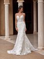 ValStefani MOONSTONE Unlined Strapless Sweetheart with Rose Net Illusion Inset Mermaid Wedding Dress