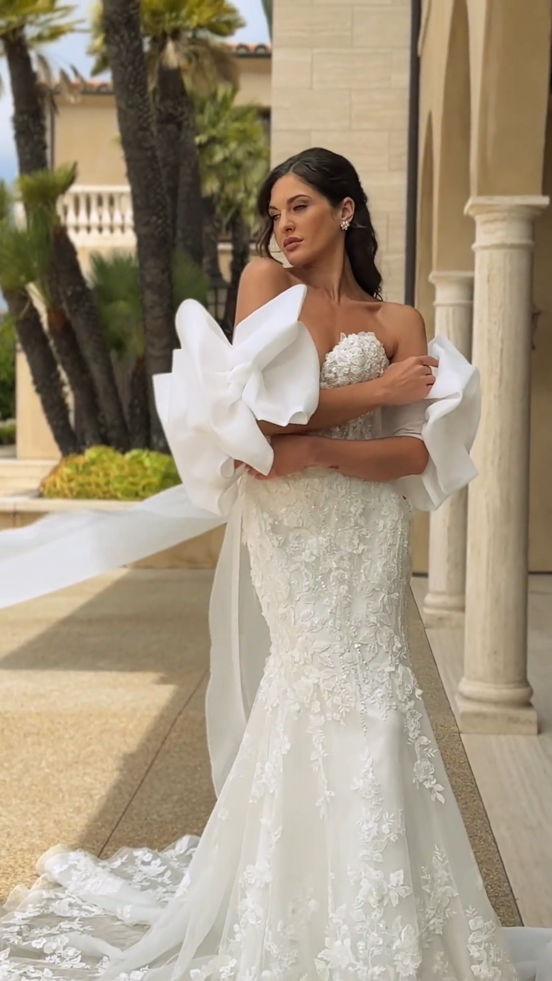 Beaded organza wedding dress hotsell