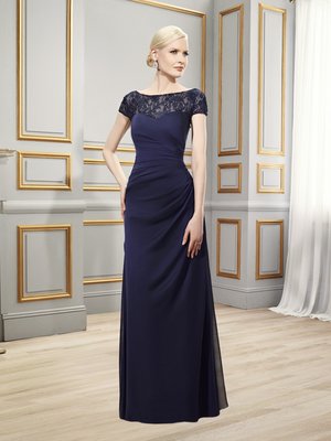 Val Stefani Celebrations MB7511 tiffany chiffon & chantilly lace formal evening gown with short sleeves Val Stefani Celebrations MB7511 tiffany chiffon & chantilly lace formal evening gown with short sleeves