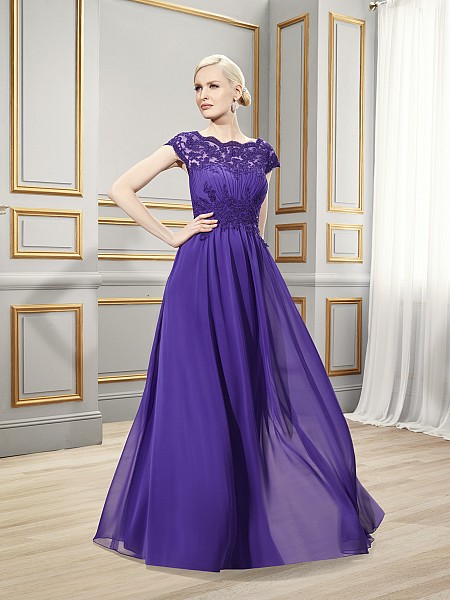 Val Stefani Celebrations MB7520 elegant formal occasion gown with corded lace appliques Val Stefani Celebrations MB7520 elegant formal occasion gown with corded lace appliques
