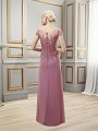 Val Stefani Celebrations MB7521 traditional mother of the bride gown with sheer bateau back Val Stefani Celebrations MB7521 traditional mother of the bride gown with sheer bateau back