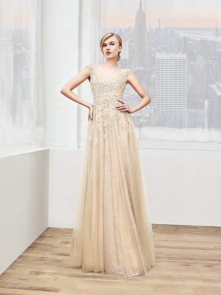 Val Stefani Celebrations MB7612 country chic sequin a-line mother of the bride gown with overlay Val Stefani Celebrations MB7612 country chic sequin a-line mother of the bride gown with overlay