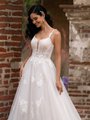 Embroidered Lace Appliques Over Tulle Unlined Bodice A-Line Dress Style BAROQUE