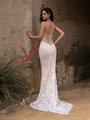 Illusion Open Back Lace Fabric and Nude Net Mermaid Gown with Stretch Lining Style EMMETTS