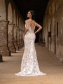 Deep Illusion V-Back with Cowl Lace Mermaid Gown with Stretch Lining and Sweep Train Style MAJORELLE